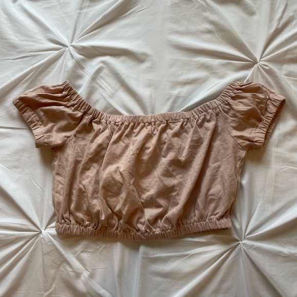 Wilfred Tops - WILFRED OFF THE SHOULDER CROP TOP PINK